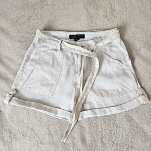 Sanctuary Women's 100% Linen Tie-Waist Shorts Beige  Size 27